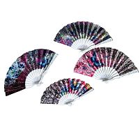 Віяло "Метелики в саду" 23см Stenson R38336