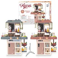 Кухня "Світ смачних пригод" TK-61324 "TK Group", 2 кольори, висота 63 см, 42 елементи, пара, світло, звук, помпова подача води, посуд, продукти,