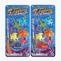 Риболовля 2025-4 2 види, магнітна, 6 рибок, 1 вудка, човник, на листі