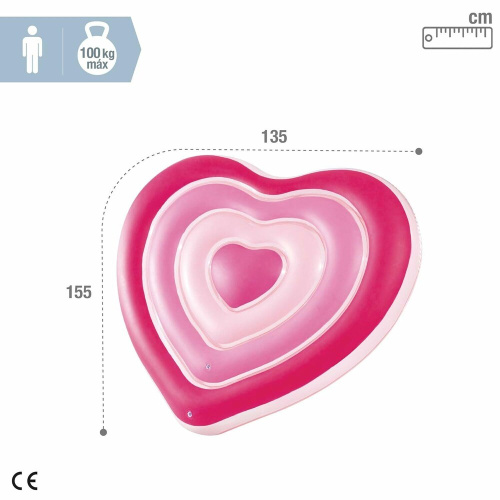 Плотик надувний для плавання Intex 58727 «Серце» (25*135*155 см, вік 3+, до 100 кг) фото 4