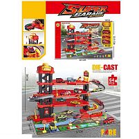 Трек MH 162 64 елементи, 3 машинки, механічний підіймач, підсвічування, звук, на батарейках, наліпки, в коробці