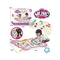 Музичний килимок YYD-01 2 в 1, піаніно, барабани, музика, музичні інструменти, запис та відтворення, в коробці