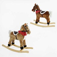 Качалка-гойдалка музична B 38759 2 кольори, “Кінь”, 72х28х68 см, звуки, рухається хвіст, відкривається рот, в пакеті
