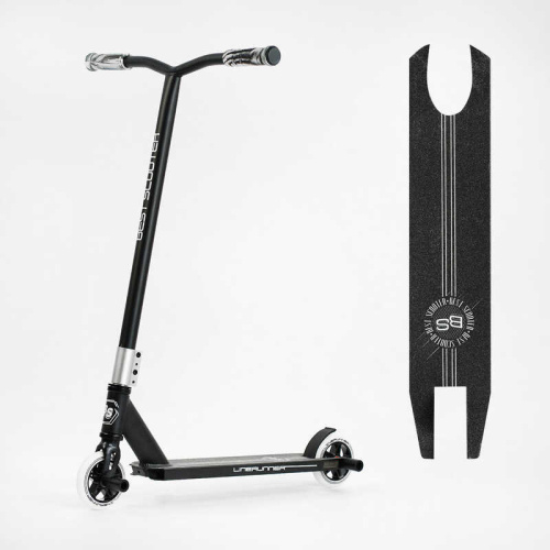 Самокат трюковий LR-58077 Best Scooter "LineRunner" HIC-система, ПЕГИ, алюмінієвий диск і дека, колеса PU, d = 110мм, ширина керма - 52 см, в коро