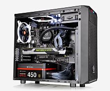Картинка  Корпус Thermaltake Versa H15,без БП,прозрачная боковая стенка,1xUSB3.0,mATX,черный (CA-1D4-00S1WN-00) магазин cd-market