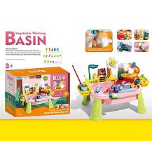 Риболовля WD 814 A 59х33х42 см, 40 елементів, автоматична подача води, вудочка, рибки, спуски, світло, парогенерація, на батарейках, в коробці