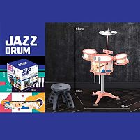 Барабанна установка ZG 3006-D розмір: 53х33х65 см, барабанні палички, стільчик, в коробці