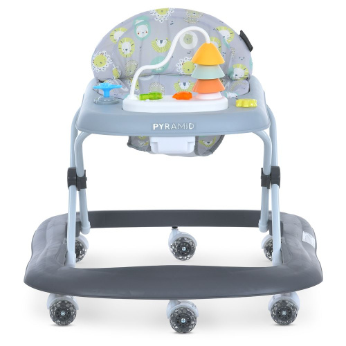 Ходунки дитячі El Camino ME 1217 Gray (колеса: 8 шт, стопори: музика, світло, кермо, рухомі детал, сірий) фото 4