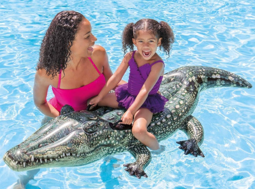 Плотик дитячий надувний для плавання Intex 57551 «Алігатор» (86*170 см, ручки, вік 3+, до 40 кг) фото 8