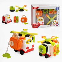 Бізіборд HE 8083 пальчикові ігри, фіджет, замок із ключиком, сфера з кульками, вивчення цифр, в коробці