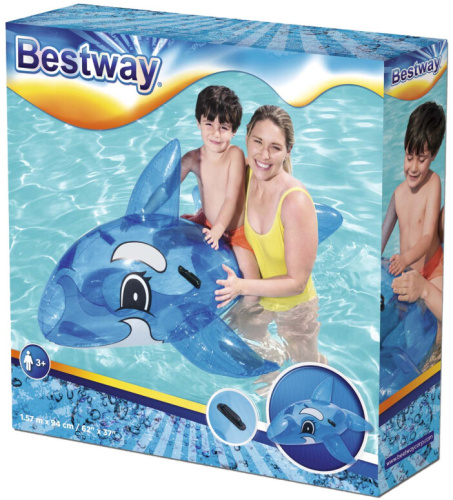 Плотик дитячий надувний для плавання BestWay 41037 «Кит» (94*157 см, ручки, вік 3+, до 45 кг) фото 6