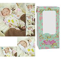 Пупс QM 24060 "TK Group", функціональний, датчик руху, звуки: сміх, плач, засинає, висота: 42 см, гумовий, пустушка, пляшечка, памперс, шапочка,