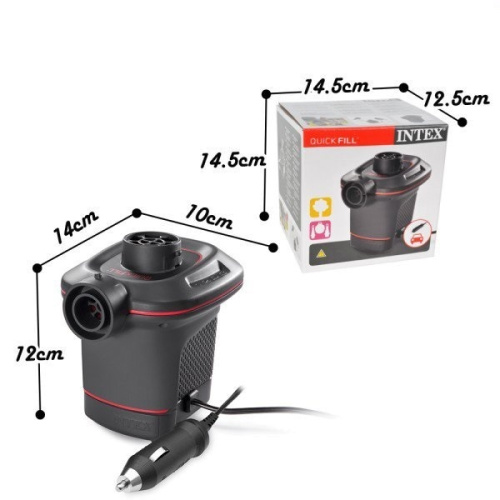 Насос електричний Intex 66636 «Quick-Fill» (живлення: прикурювач 12V/78W, 600 л/хв, 3 насадки, надування/здування) фото 5