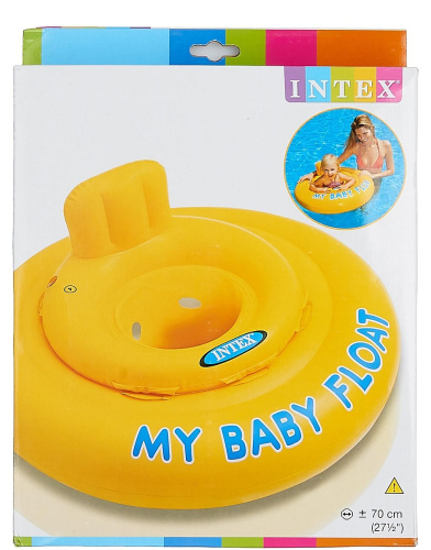 Коло дитяче надувне для плавання Intex 56585 (Ø70 см, розмір тип XXS, 4 камери, трусики, спинка, вік 0+, до 15 кг) фото 4