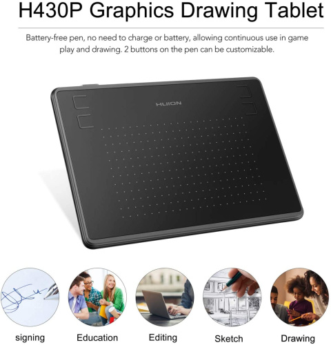 Картинка  Графический планшет Huion H430P (H430P_HUION) от магазина cd-market фото 10