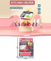 Набір посуду GJJ-H 77 Штрих=01478 муляж мийки з краном, фрукт на липучці, ножі, дошка для нарізання, у слюді