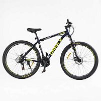 Велосипед двоколісний спортивний Corso DX-29306 «Dark-X» (колеса Ø29"/гума, рама: 17"/алюміній, швидкостей: 21, обладнання Shimano)