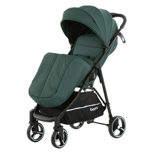 Коляска дитяча прогулянкова Bambi M 4249-2 Hunter Green Matt (розкл: 51*83*105 см, склад. 27*51*79 см, колеса: передні 6,5", задні 7,5"/EVA, до 25 кг) фото 2