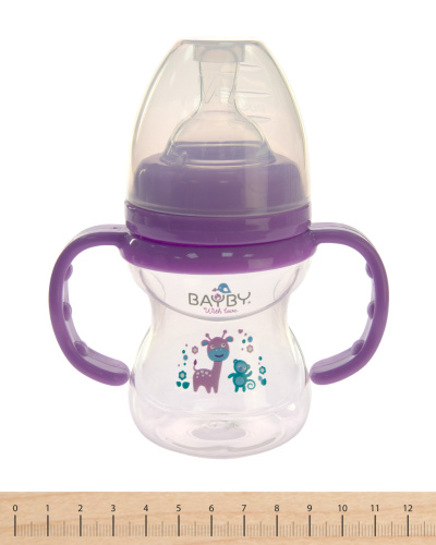 Картинка  Бутылочка для кормления Bayby BFB6105 150ml 6м+ фиолетовый от магазина cd-market фото 3