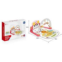 Килимок HE 0636 знімна панель, пискавки, підсвічування, Bluetooth, мелодії, 5 підвісок, люстерко, режими гучності, в коробці