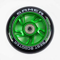 Колесо Best Scooter WH–4105/100 (для трюкового самоката, колір зелений, 100 мм PU, підшипник ABEC-9)