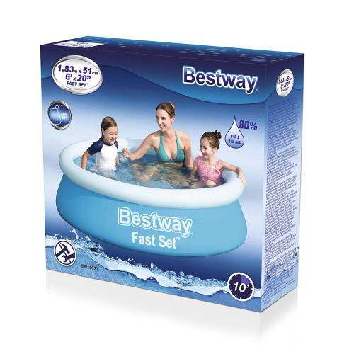 Надувний басейн Bestway 57392 (51*183 см. об'єм: 940 л., серія: Fast Set) фото 3