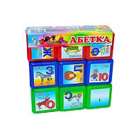 Кубики "Абетка 9 шт" 06041 укр "M Toys"