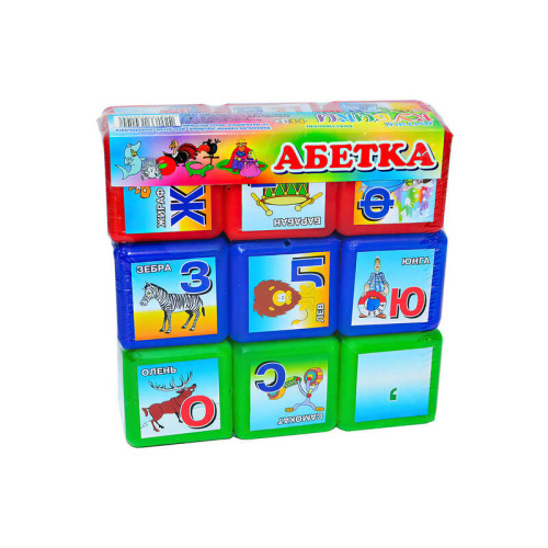 Кубики "Абетка 9 шт" 06041 укр "M Toys"