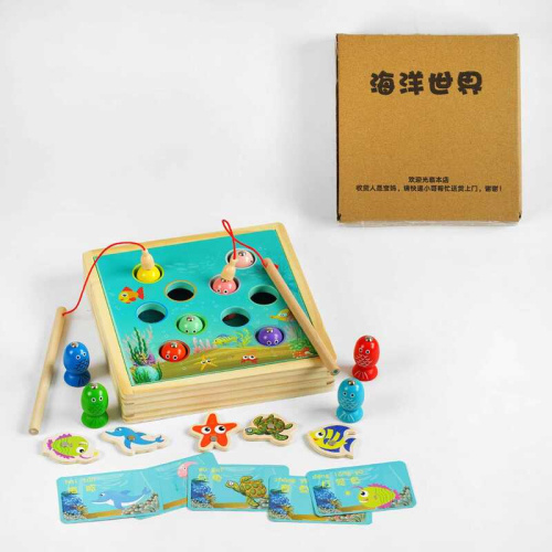 Риболовля C 61747 магнітна, 12 магнітів, 10 рибок, 2 вудки, в коробці