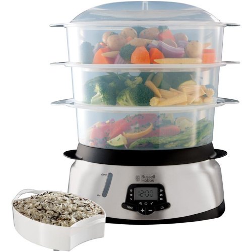 Картинка  Пароварка Russell Hobbs   Healthy 3 Tier Digital (23560-56) от магазина cd-market