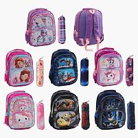 Рюкзак C 72862 розмір: 28х12х37 см, 2 відділення, 2 кишені, на блискавці, пластикові вставки, пенал, в пакеті, ВИДАЄТЬСЯ МІКС ВИДІВ