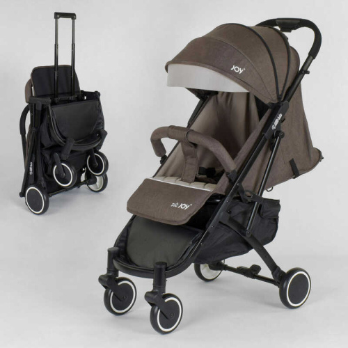 Коляска дитяча прогулянкова Joy Vittoria 71055 (цвет КОРИЧНЕВЫЙ ЛЕН, рама алюминиевая, футкавер, телескопическая ручка)