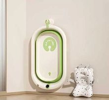 Ванночка дитяча складна Bimbo 1146-53 розмір 76х47*21см, клапан зливу, розкладні ніжки, електронний датчик температури, матрац, в коробці
