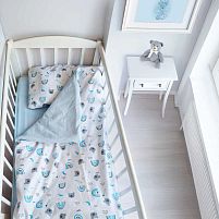 Змінний комплект постільної білизни "Веселка" 50219 тканина ФЛАНЕЛЬ, розмір 120*60 см "Bimbo"