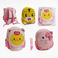 Рюкзак C 68929 ВИДАЄТЬСЯ ТІЛЬКИ МІКС ВИДІВ, регулювальні ремінці, ручка-тримач, висота - 25 см, в пакеті