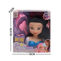 Манекен для зачісок LK 1714 C аксесуари, гребінець, корона, в коробці