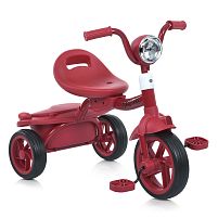 Велосипед дитячий триколісний Turbotrike MT 1037 Red (колеса: EVA, переднє: Ø8", задні: Ø6", рама: сталь, фара, музика, багажникз кришкою)