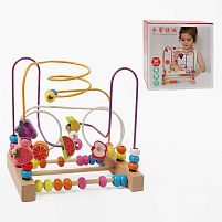 Пальчиковий лабіринт C 74143 дерев’яний, рахівниця, в коробці
