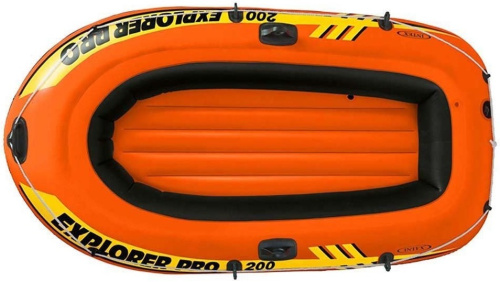 Човен надувний Intex 58356 «Explorer Pro 200» (102*196 см, гребний, півторамісний, трикамерний, надувне дно, до 120 кг.) фото 3