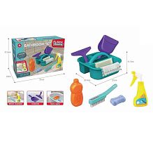 Набір для прибирання HJ 617 лопатка, шкребок, щітка, губка, розпилювач, пляшечка для мийного засобу та мило, в коробці