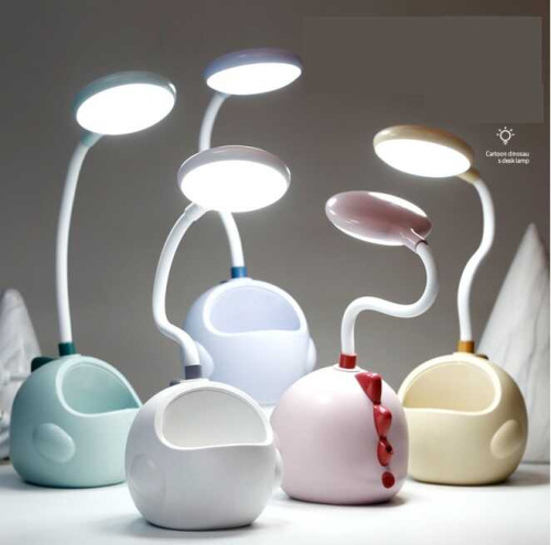 Лампа настільна світлодіодна C 71614 5 кольорів, вбудований акумулятор, органайзер для ручок, в коробці, ВИДАЄТЬСЯ ТІЛЬКИ МІКС ВИДІВ