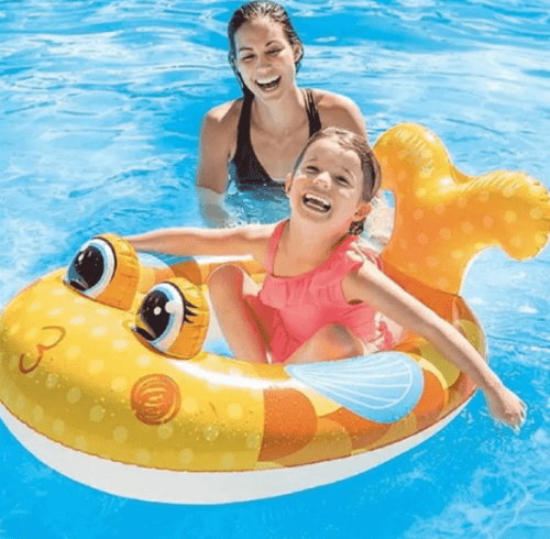 Плотик дитячий надувний для плавання Intex 59380 (58-114*107-132 см, 7 кольорів, вік 3+, до 27 кг) фото 10