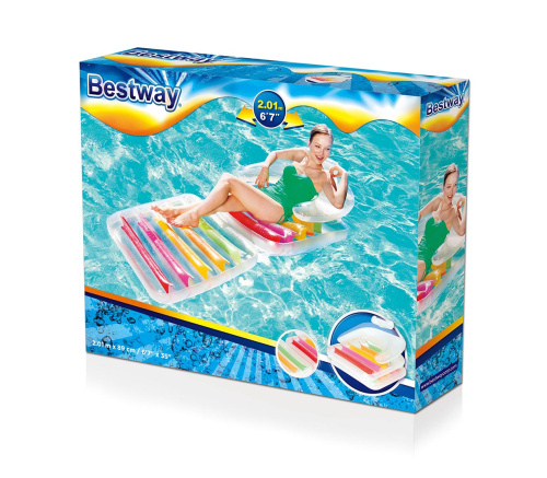 Шезлонг - крісло пляжне надувне BestWay 43023 (89*201 см, підголівник та підлокітники, вік 8+, до 90 кг) фото 5