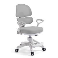 Крісло дитяче Bambi M 6482-11 (колеса: 5 шт, гумове покриття, регульована висота, підлокітники, пластик/метал, спинка: тканина, сірий)
