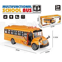 Шкільний автобус 140 підсвічування салону, звук, пісні, озвучення англійською мовою, інерція, гумові колеса, двері відчиняються, в коробці