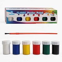 Гуаш C 72042 6 кольорів, пензлик, в коробці