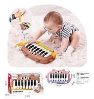 Піаніно 6224 підсвічування, звуки, ноти, регулювання гучності, режими гри, звуки та назви тварин, сміх, в коробці