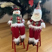 Фігура новорічна "Santa Snowman" 57см Stenson M17308