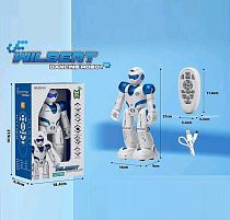 Робот на радіокеруванні 393-52 вбудований акумулятор, пульт, ковзає, музика, підсвічування, повторює, програмування дій, демонстрація, в коробц