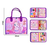 Логічна папка 25032 пазл, рухливі шестерінки, геометричні фігури, циферблат, липучки, шнурівка, застібка